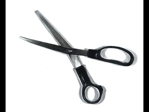480x360 how to draw a scissors - Scissors Drawing
