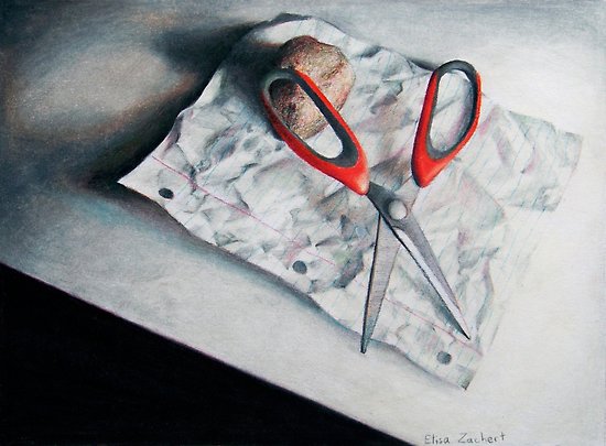 550x405 rock, paper, scissors drawing posters - Scissors Drawing