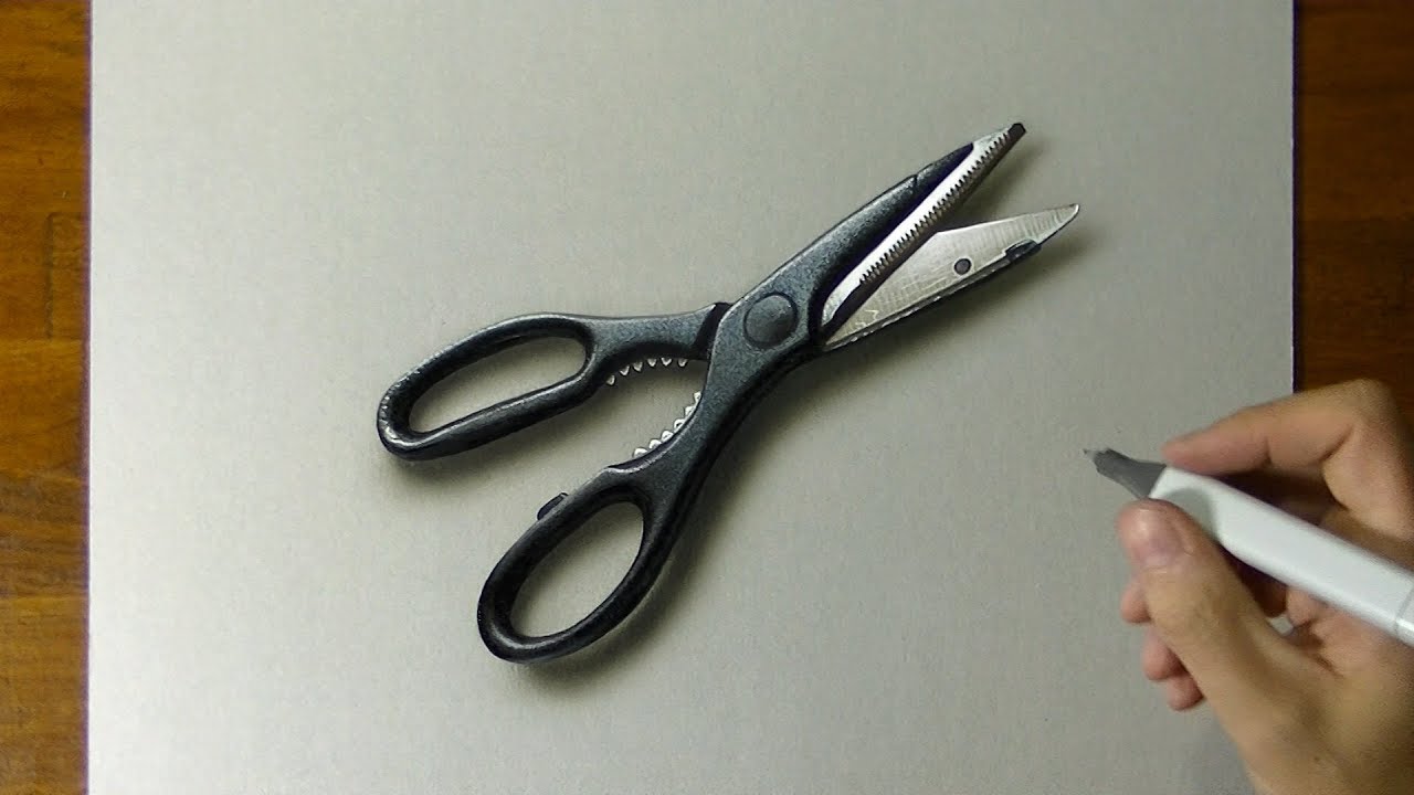 1280x720 drawing scissors - Scissors Drawing