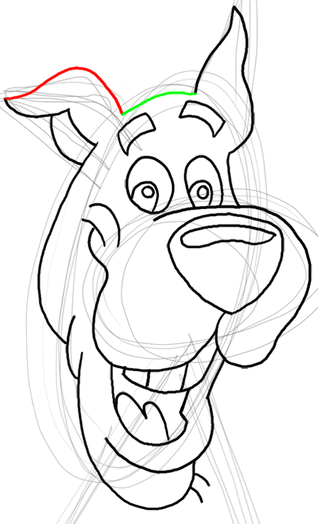 450x740 how to draw scooby doo step - Scooby Doo Drawing