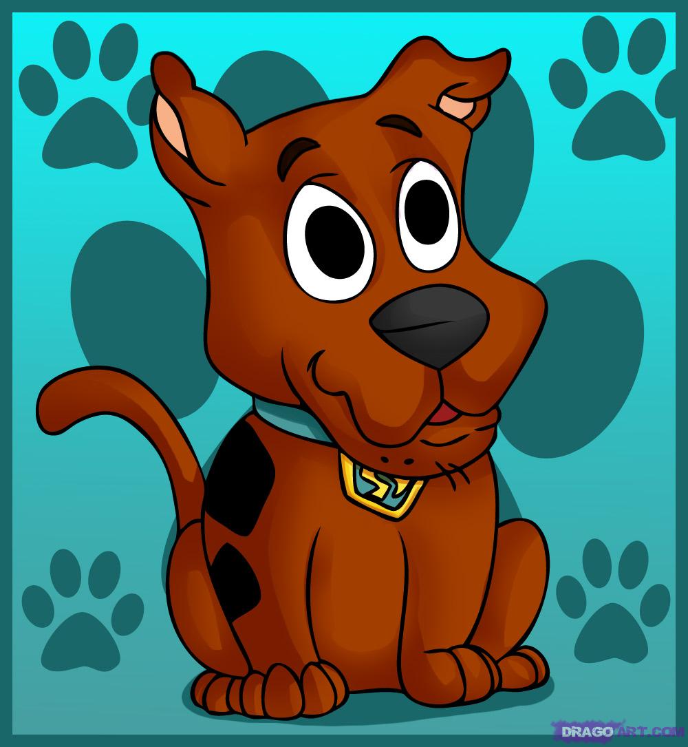 1000x1085 how to draw chibi scooby doo, step - Scooby Doo Drawing Pictures