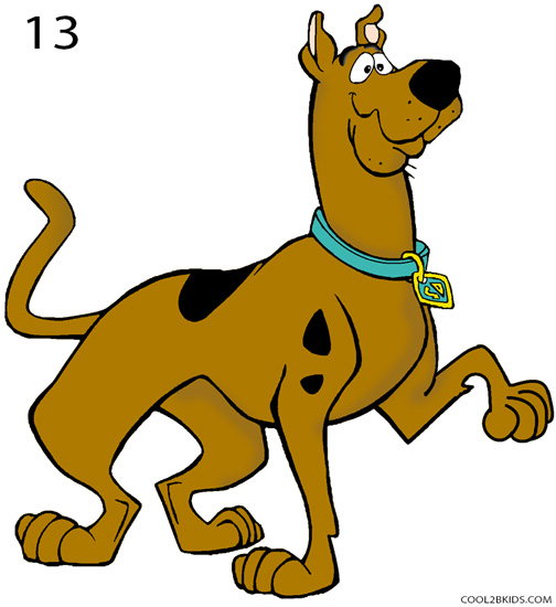 504x550 how to draw scooby doo - Scooby Doo Drawing Pictures