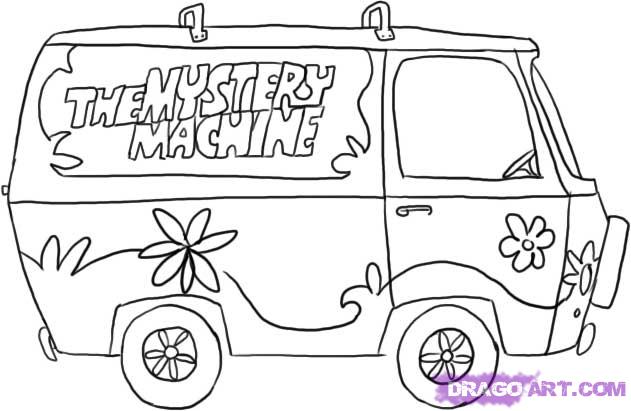 631x411 how to draw the mystery machine, step - Scooby Doo Drawing Pictures