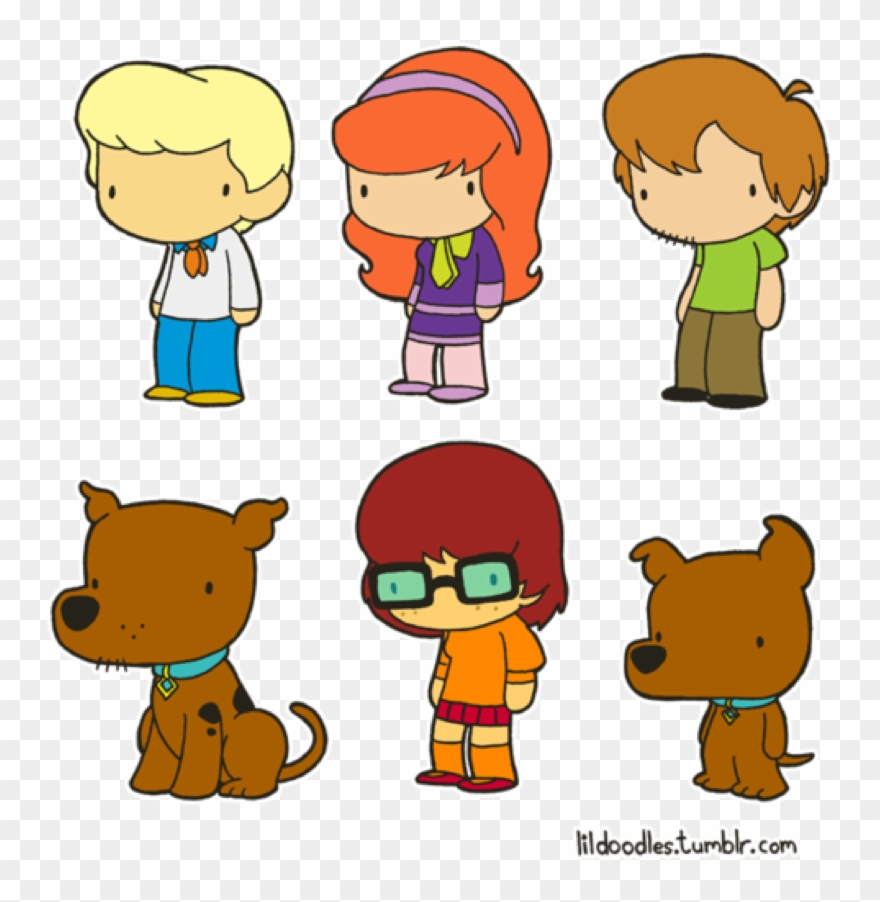 880x902 little scooby gang - Scooby Doo Drawing Pictures