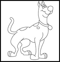 200x206 How To Draw Scooby Doo Cartoon Characters Drawing Tutorials - Scooby Drawing
