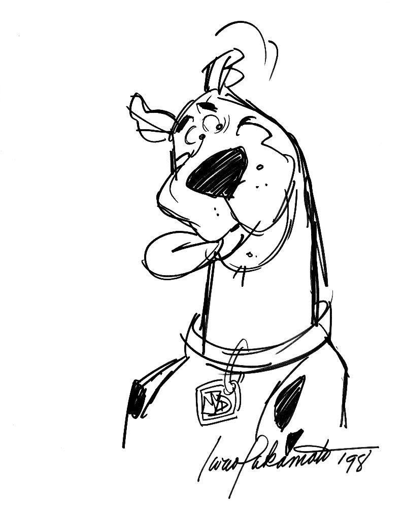796x995 Original Scooby Doo Drawing Scooby Tongue Wagging Head Tilt - Scooby Drawing