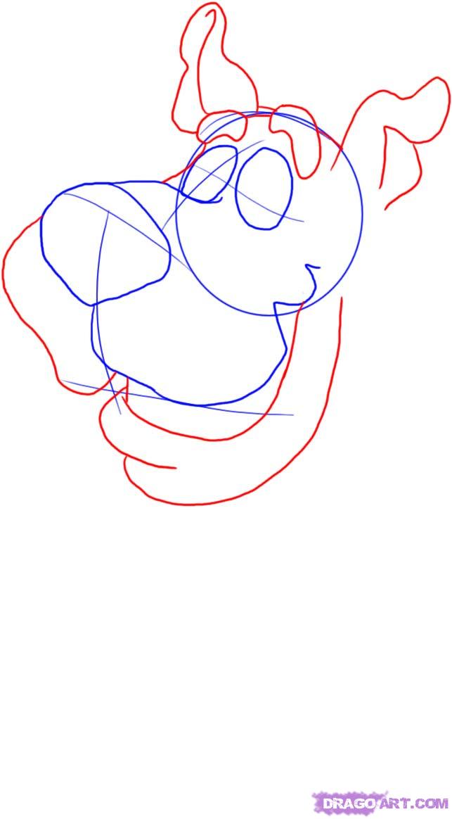 643x1164 Easy To Draw Scooby Doo Head, Step - Scooby Drawing