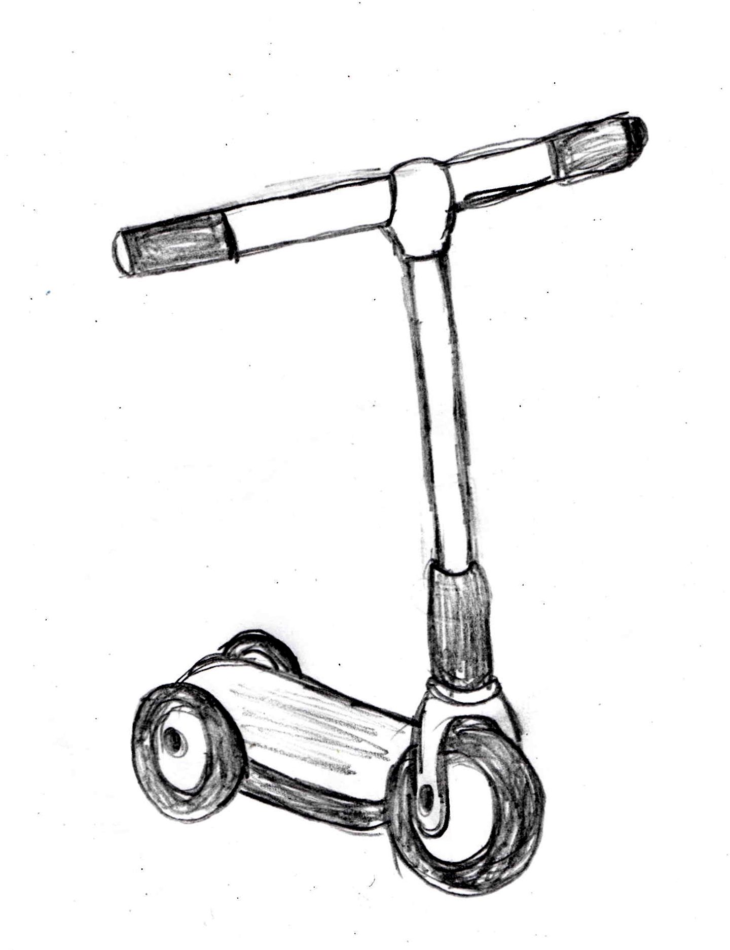 1440x1872 Drawissimo Kids How To Draw - Scooter Drawing