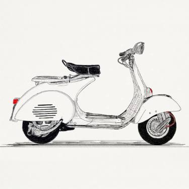 375x375 Scooter Drawing - Scooter Drawing