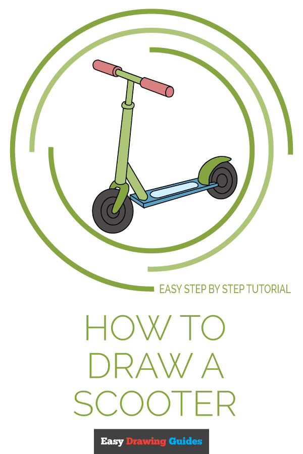 600x900 How To Draw A Scooter Easy Drawing Guides - Scooter Drawing