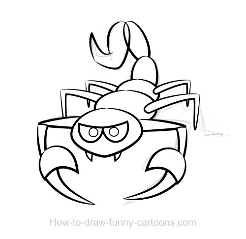 500x486 Drawings Of Scorpions - Scorpion Cartoon Drawing