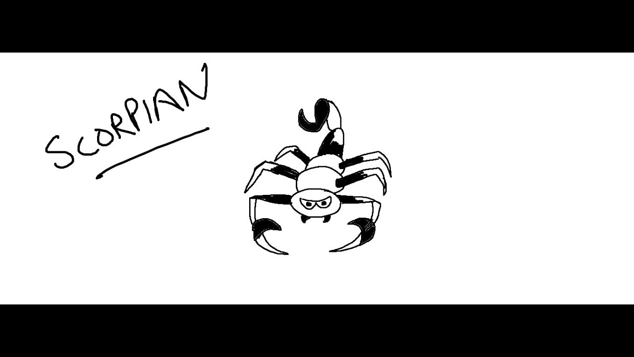 1280x720 Easy Kids Drawing Lessonshow To Draw A Scorpion - Scorpion Cartoon Drawing