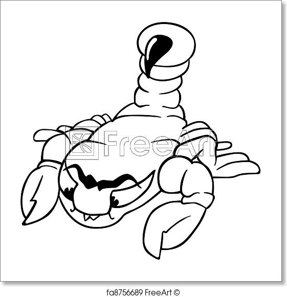 561x581 Free Art Print Of Scorpion Scorpion - Scorpion Cartoon Drawing