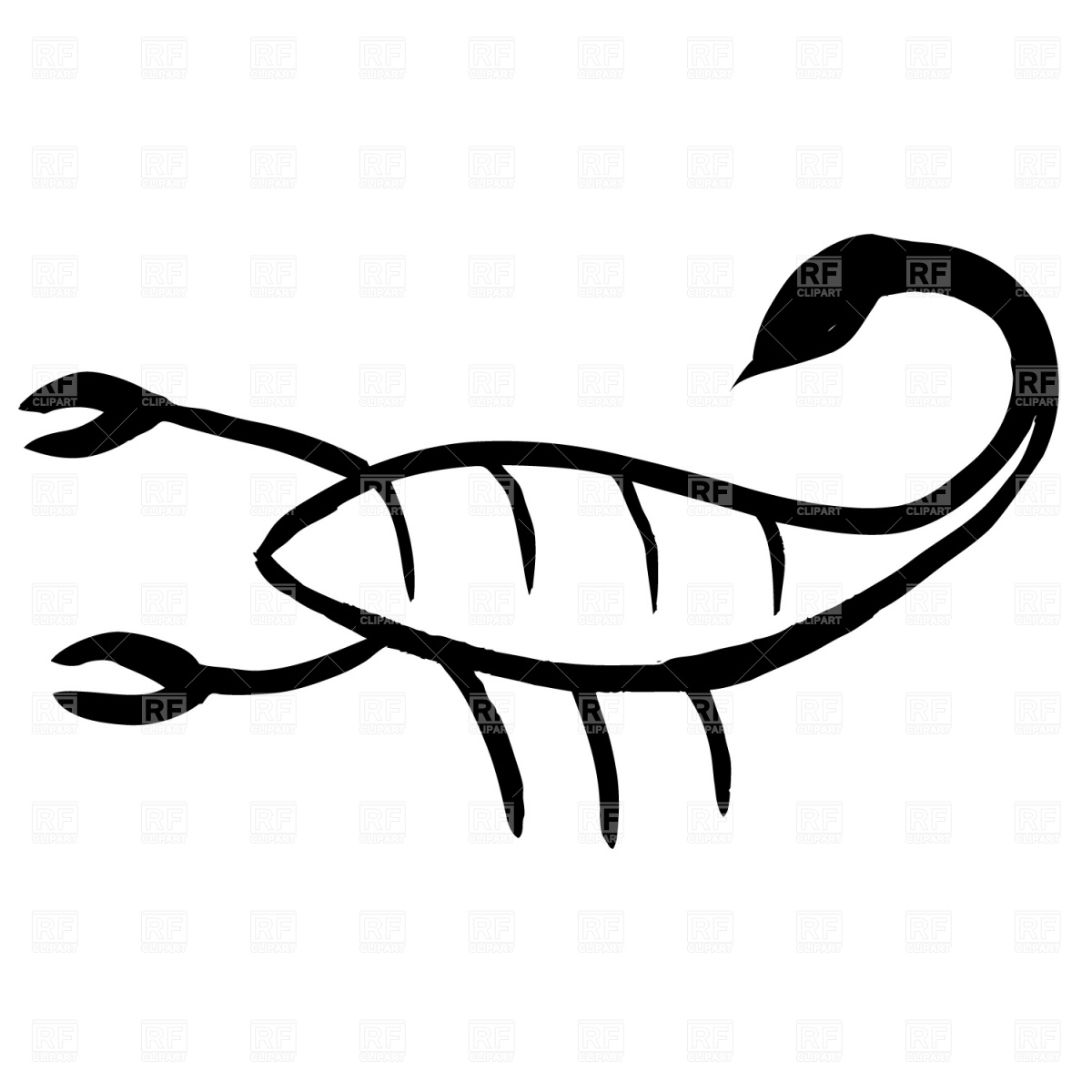 1200x1200 Cartoon Scorpio Vector Image Of Plants And Animals Piekno - Scorpion Cartoon Drawing
