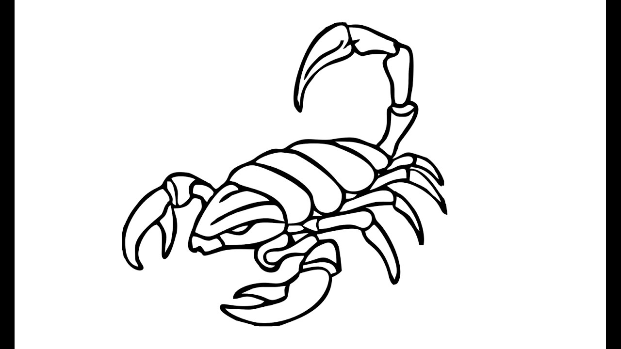 1280x720 How To Draw A Scorpion - Scorpion Drawing Images