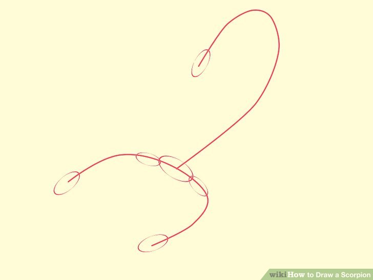 728x546 How To Draw A Scorpion - Scorpion Line Drawing