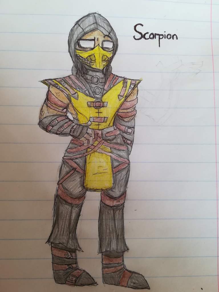 768x1024 Mkx Scorpion - Scorpion Mortal Kombat Drawing