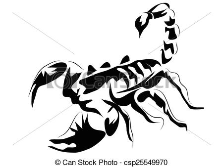 450x338 Scorpion Outline Animal Isolated On White Background - Scorpion Outline Drawing