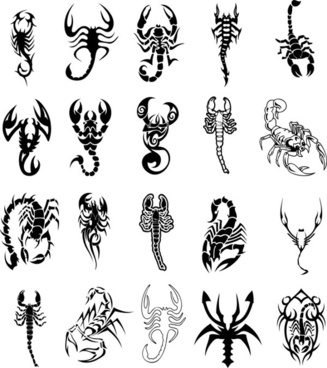 327x368 Vector Scorpion Images Free Vector Download - Scorpion Outline Drawing