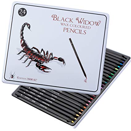 425x425 black widow colored pencils for adults, the best color pencil - Scorpion Pencil Drawing