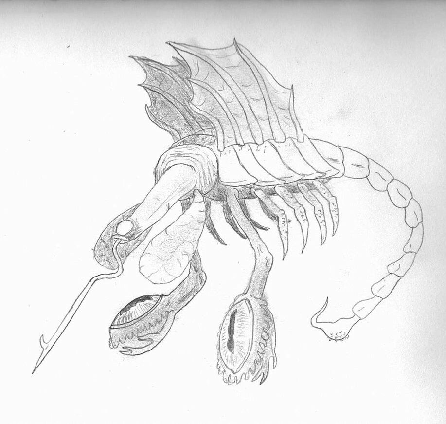917x871 esher'akal an essaim, or of happiness she is - Scorpion Tail Drawing