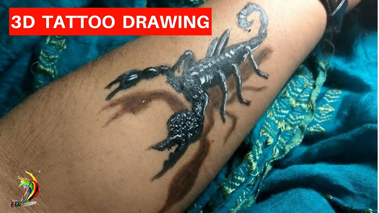 1280x720 scorpion drawing amazing realistic illusion scorpion - Scorpion Tattoo Drawing