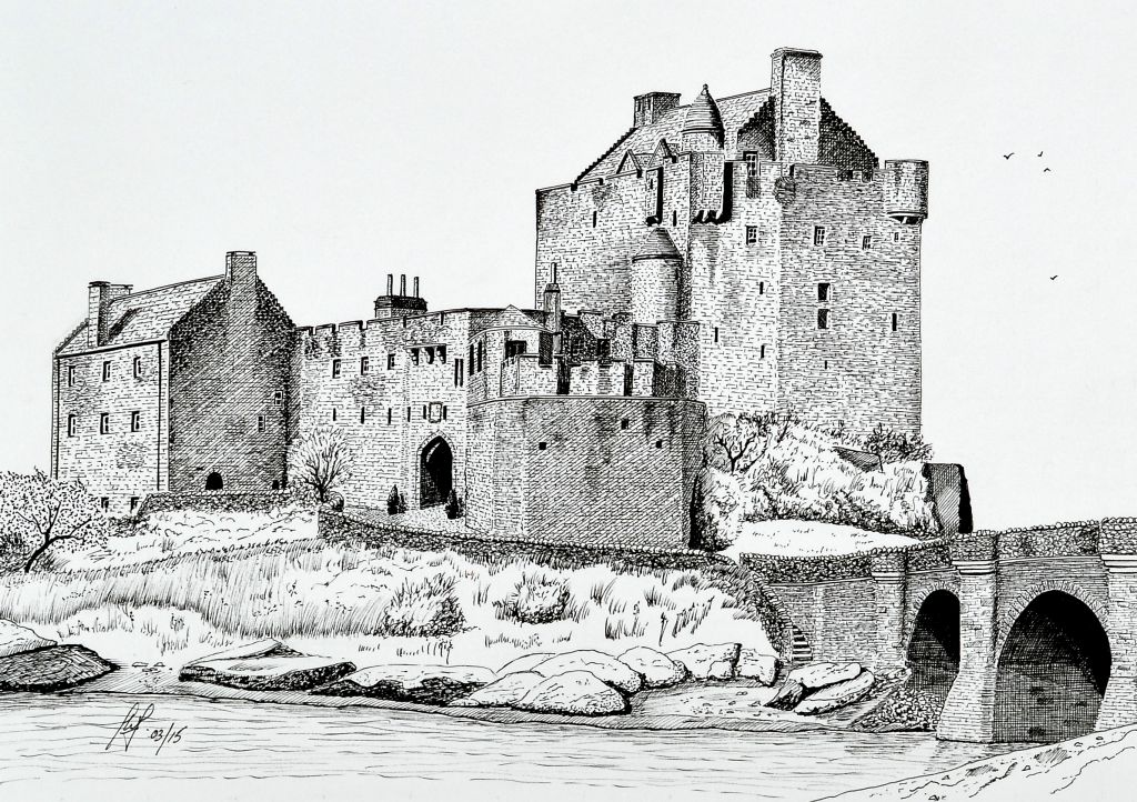 1024x722 pen and ink gallery - Scotland Drawing