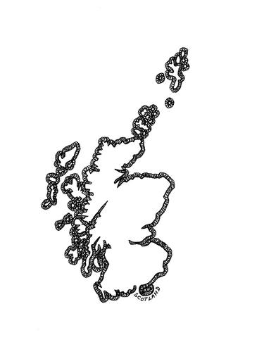 375x513 scotland drawings for sale saatchi art - Scotland Drawing