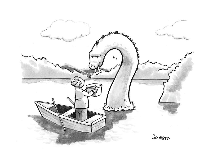 900x683 the loch ness monster votes for scotland drawing - Scotland Drawing