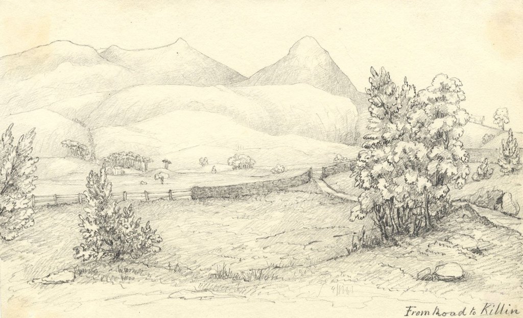 1024x623 view from the road to killin, scotland - Scotland Drawing