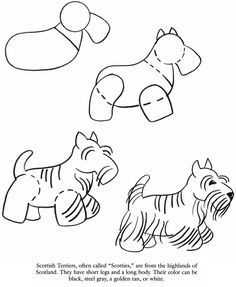236x287 how to draw a scottie dog drawings drawings, drawing lessons - Scottie Dog Drawing