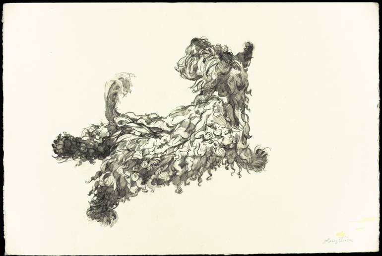 770x515 running scottie dog looking back drawing - Scottie Dog Drawing