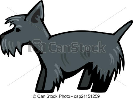 450x335 scottie dog stylized vector illustration of a cute scottish terrier - Scottie Dog Drawing