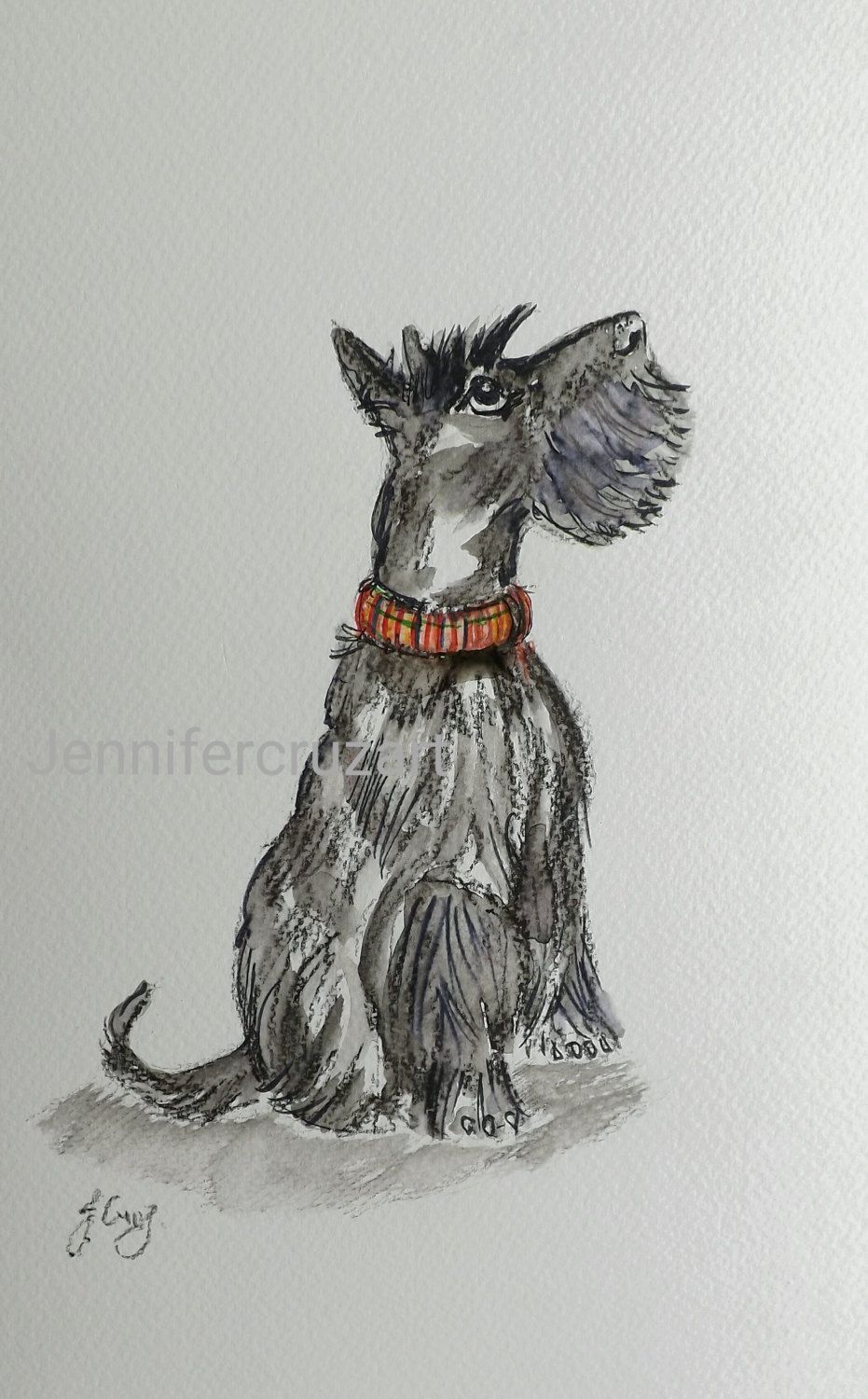 931x1500 scottish terrier scottie dog illustration,dog drawing - Scottie Dog Drawing
