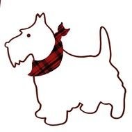 190x190 cartoon scottie dog drawing free image - Scottie Dog Drawing
