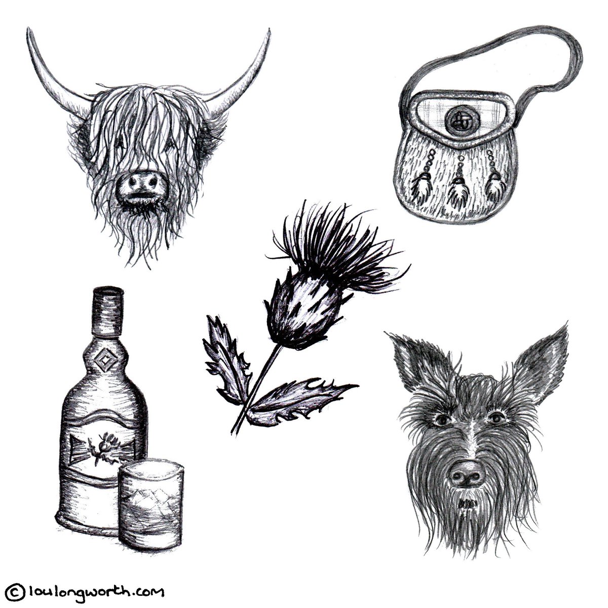 1200x1200 Lou Longworth On Twitter A Collection - Scottish Drawings