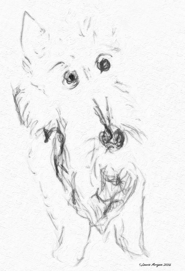 615x900 the love of a scottish terrier drawing - Scottish Terrier Drawing