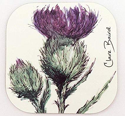 425x394 flower of scotland pair of coasters in a scottish - Scottish Thistle Drawing