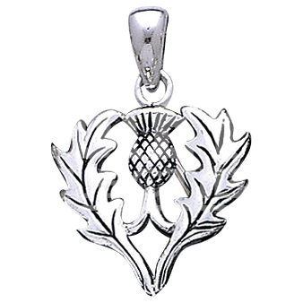 338x338 scottish thistle pendant - Scottish Thistle Line Drawing