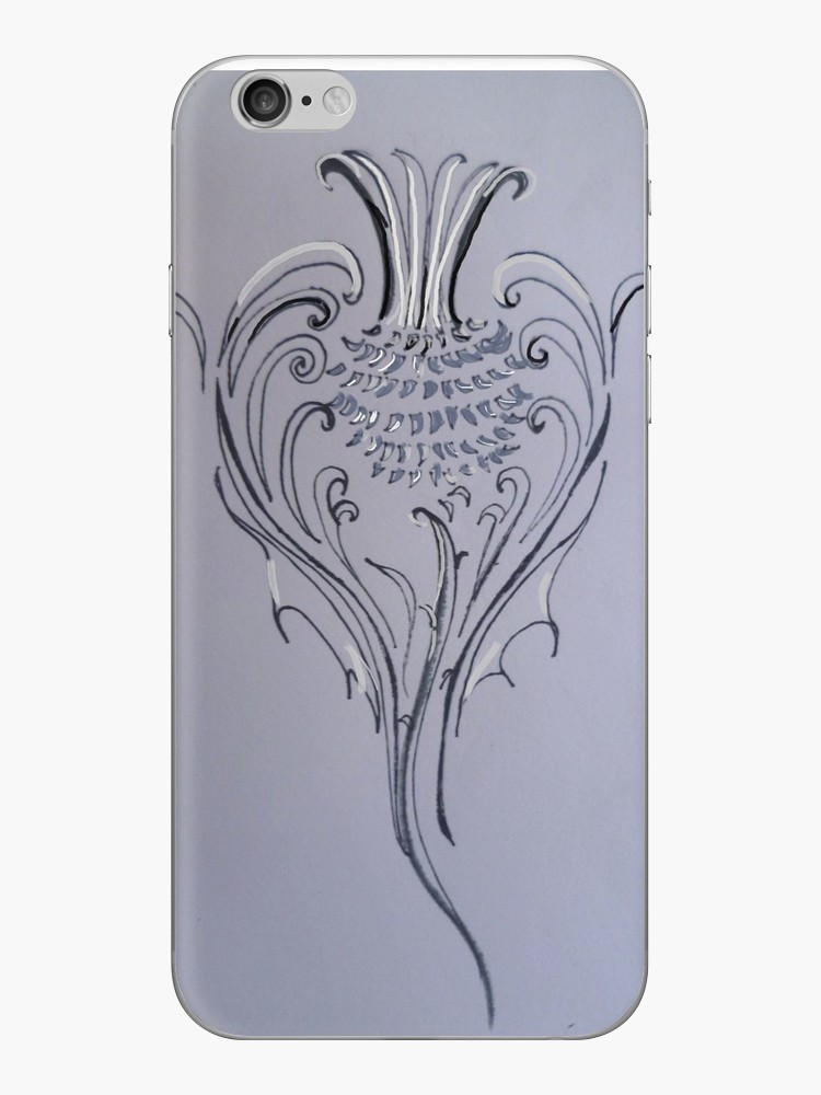 750x1000 Scottish Thistle Iphone Cases Covers - Scottish Thistle Line Drawing