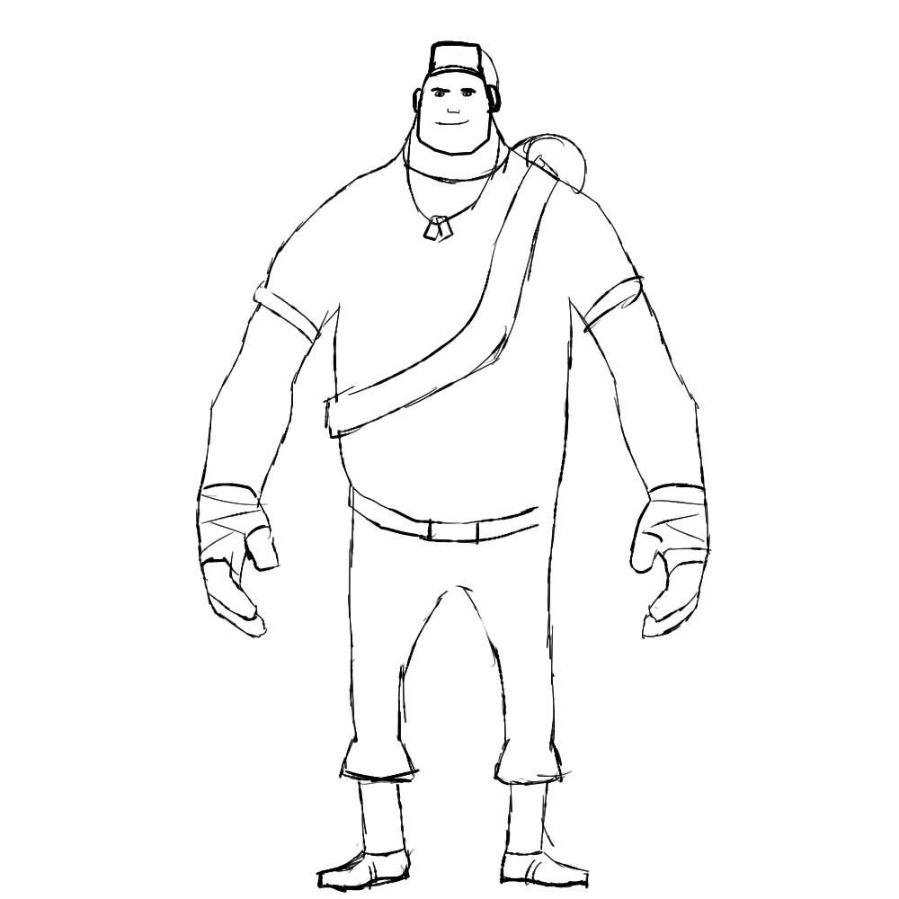 1000x1000 Fat Scout Drawing - Scout Drawing