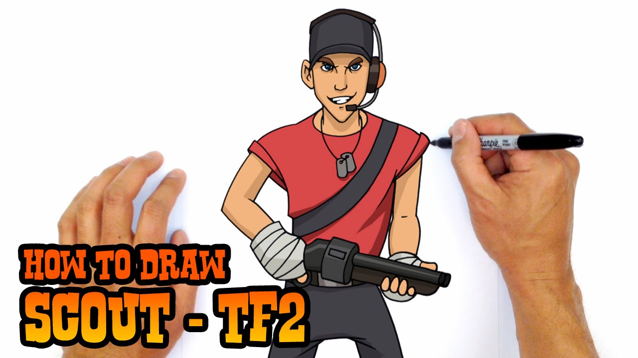 1280x720 How To Draw Scout Team Fortress - Scout Drawing
