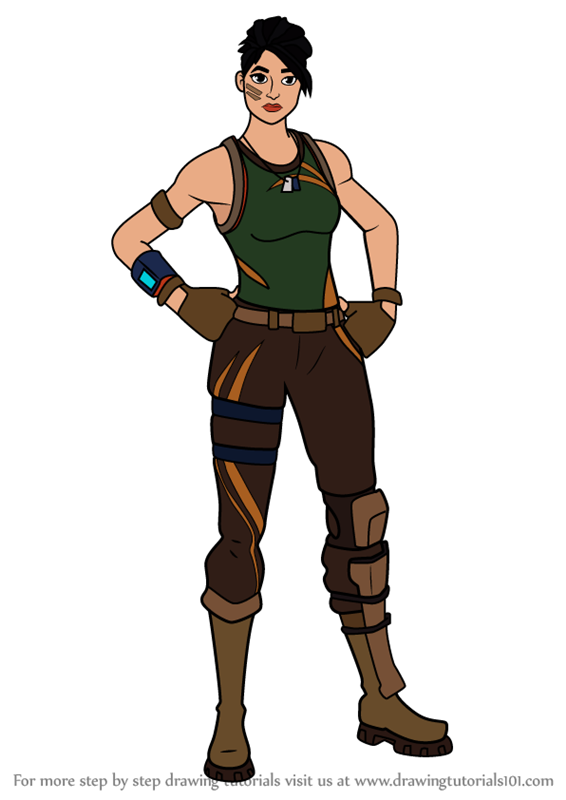 566x800 Learn How To Draw Jungle Scout From Fortnite - Scout Drawing