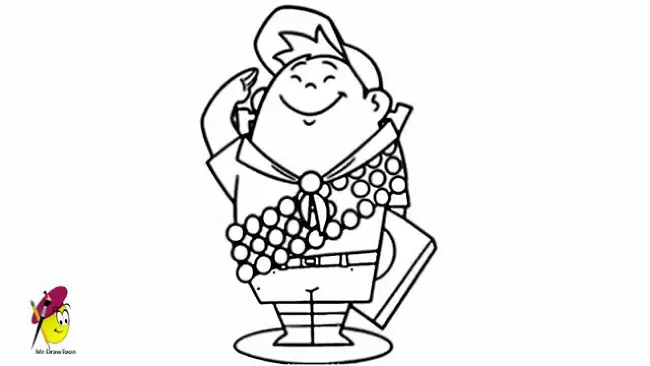 1280x720 Little Scout Boy From Up Movie - Scout Drawing