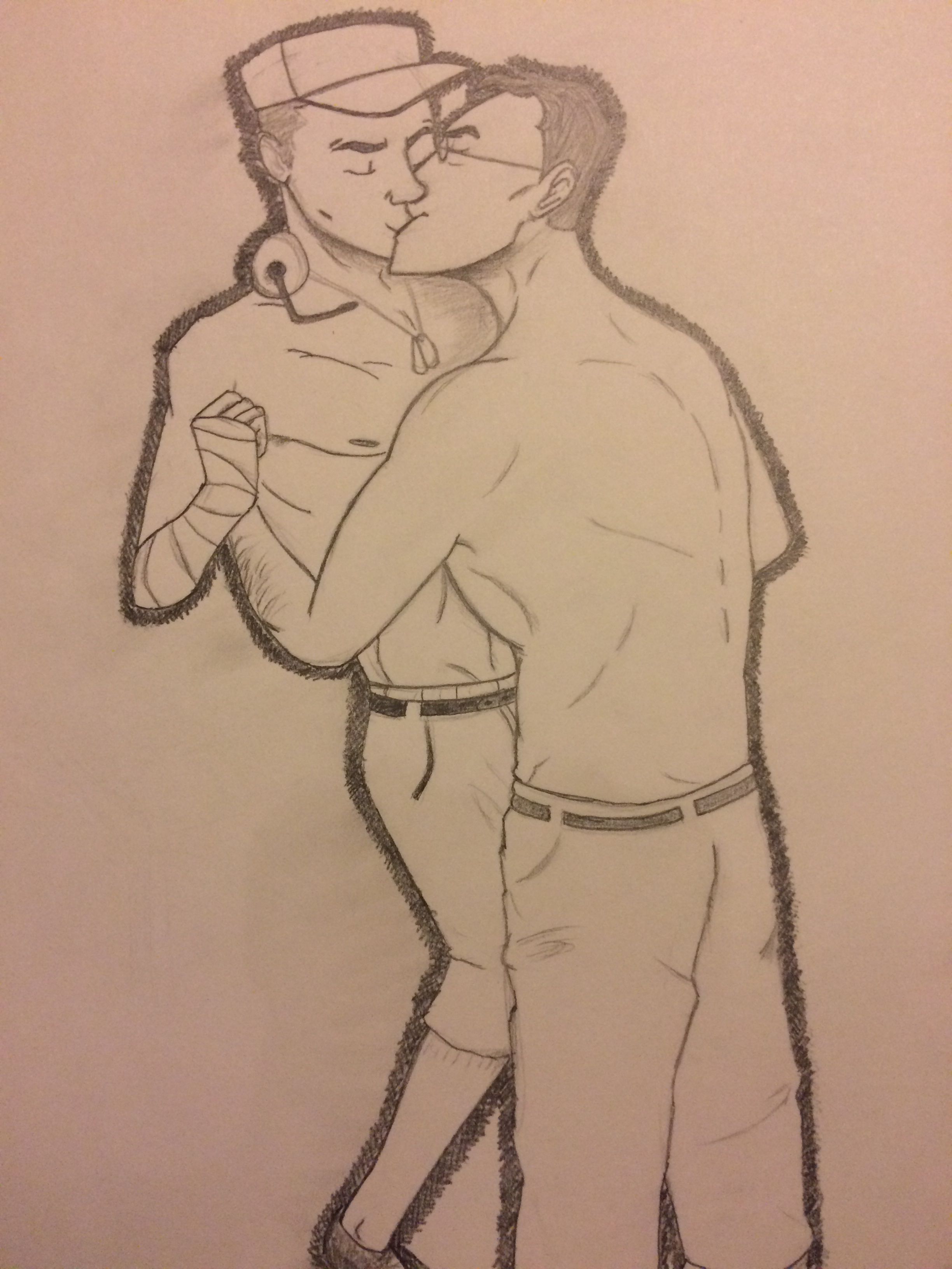 2448x3264 Medic X Scout Drawing I Completed Last Night Team Fortress - Scout Drawing