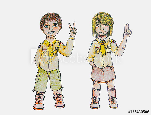 500x381 Scouts - Scout Drawing