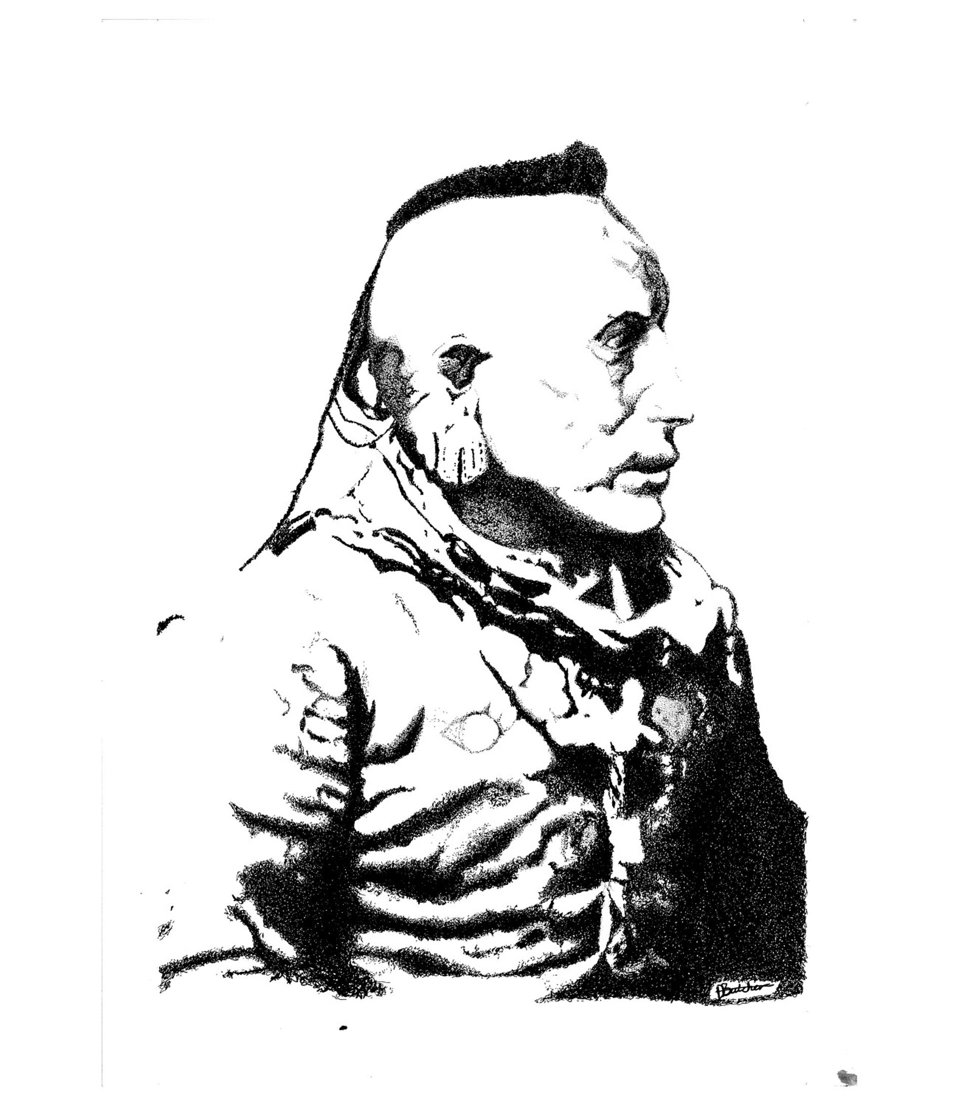 1920x2215 White Horse Pawnee Indian Scout Drawing - Scout Drawing