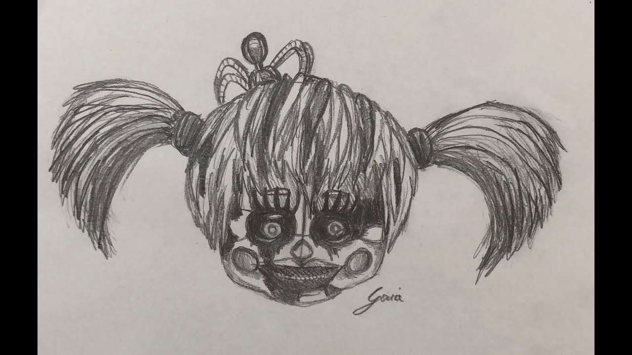 1280x720 Drawing Scrap Baby From Fnaf In Real Life - Scrap Drawing