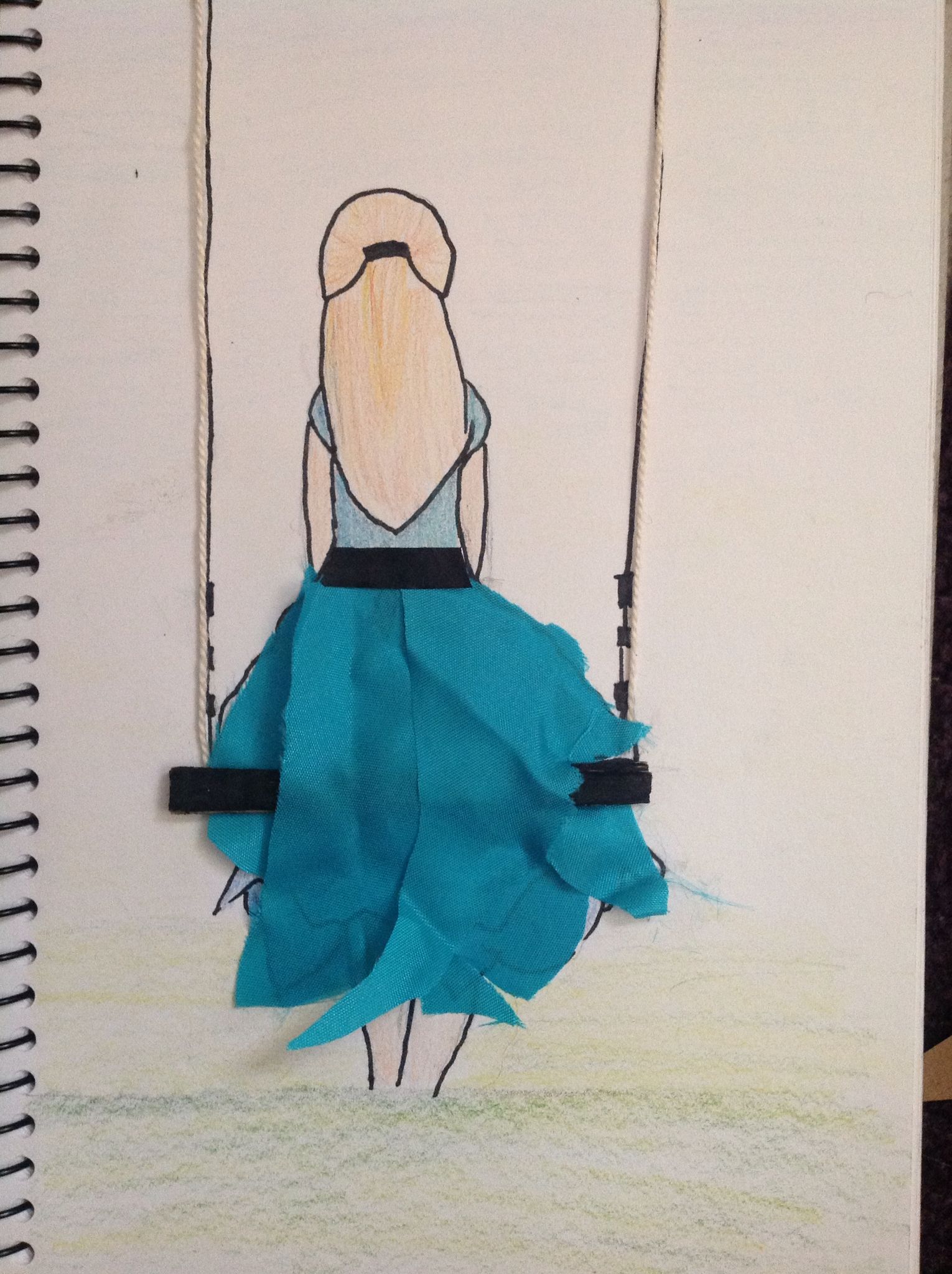 1530x2048 scrap piece of fabric can go alone way sketches and drawings - Scrap Drawing