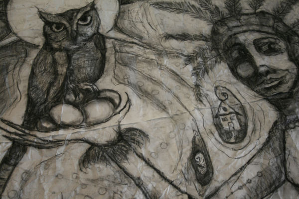 600x400 the box eco art homemade charcoal scrap paper drawing - Scrap Drawing